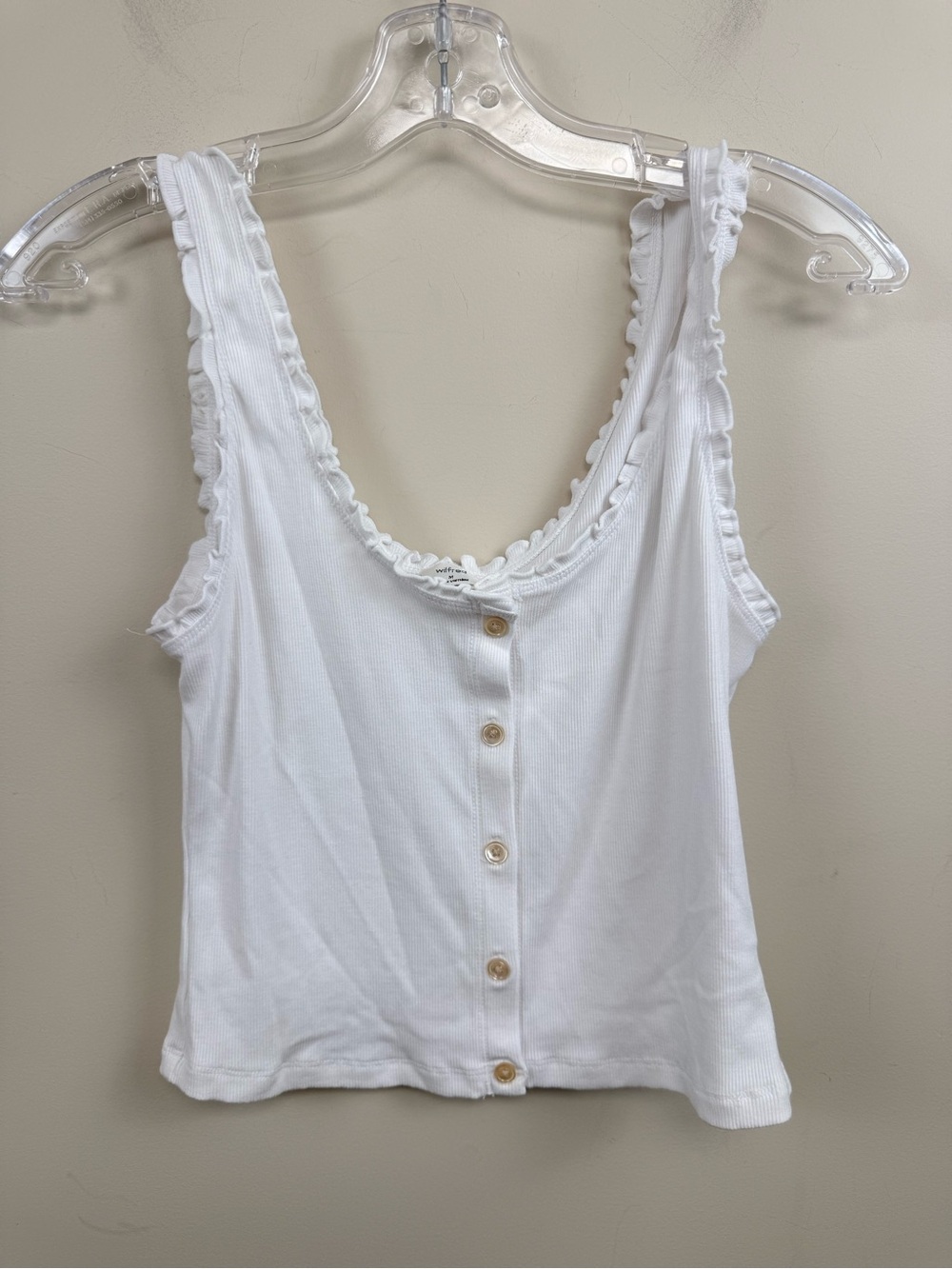 ARITZIA Wilfred white soft sleeveless button up top medium like new